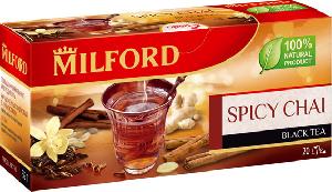 4002221022799 — Черный чай MILFORD, 20 пакетиков(spicy chai)