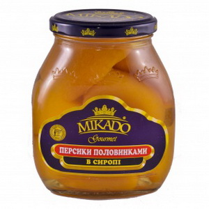 4007415012525 — Персики половинками в сиропе, MIКADO, 580г