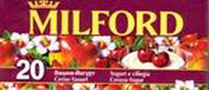 4008102003932 — Чай MILFORD вишня-йогурт, 20 пакетиков по 3г.