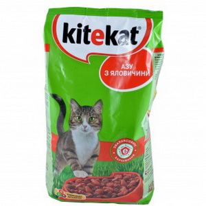 4011100978423 — Корм для кошек "Kitekat" Азу из говядины (сухой) 2.4кг