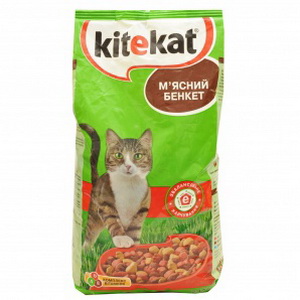 4011100978454 — Корм для кошек "Kitekat" Сухой Мясной Пир 2.4кг