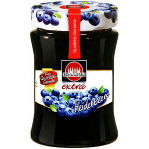 4011800111311 — Конфитюр из черники экстра "Schwartau", 340 г. (стекло) 