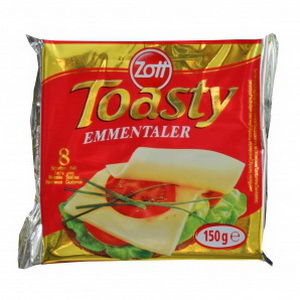 4014500007175 — ZOTT Сыр плавленый тостовый Ementaler 150 гр.