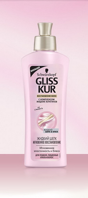 4015000544160 — Мгновенное восстановление Gliss Kur "Жидкий шелк Gloss", для ломких, лишенных блеска волос, 150 мл