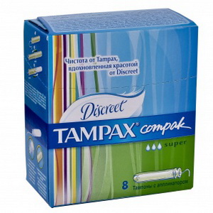 4015400075233 - Тампоны Tampax Compak супер (пластиковый аппликатор), 8шт