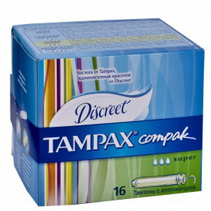 4015400219712 — Тампони жіночі гігієнічні TAMPAX Compak Super 16 шт