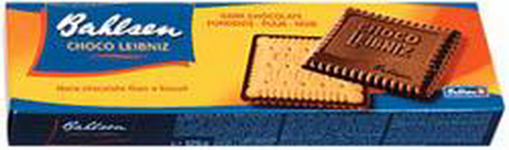 4017100291005 — Печенье Choco Leibnitz сливочное покрытое горьким шоколадом "BAHLSEN", 125г