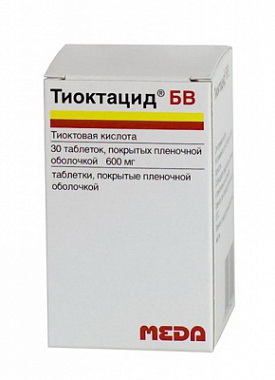 4019338600215 — Тиоктацид, таблетки 600мг 30 шт