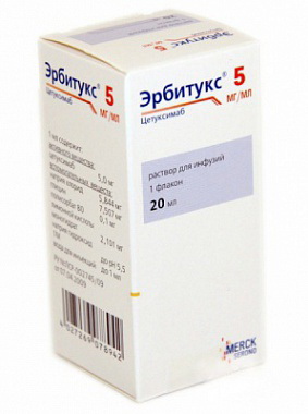 4027269078942 — Эрбитукс, раствор для инфузий 5мг/мл 20мл 1шт