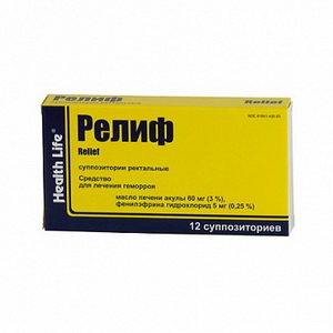 4250369502905 — Релиф, суппозитории ректальные 12шт