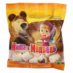4600416010455 — Зефир "Маша и медведь" пакет 80г