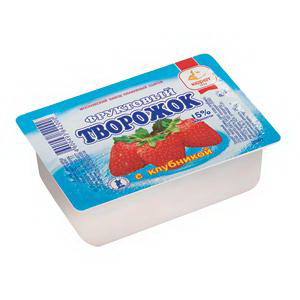 4600493842000 — Фруктовый творожок с клубникой, 230 г, полимерный контейнер