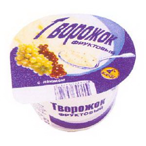 4600493847128 — Фруктовый творожок с изюмом, 150 г, полимерный стакан