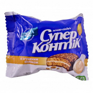 4600495507846 — Печенье-сэндвич "Супер-Контик" со сгущенным молоком. 50 г.