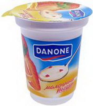 4600605011317 — Йогурт молочный "Danone" с клубникой 2,2%, 370г
