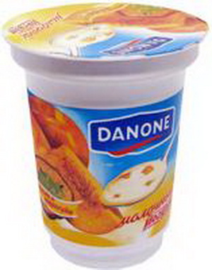 4600605011362 — Йогурт молочный "Danone" персик и маракуйя 2,2%, 370г
