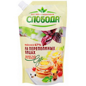 4600699503880 — Майонез "Слобода" на перепелиных яйцах. 200 мл 