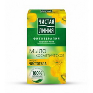 4600702050844 — Мило косметичне ЧИСТАЯ ЛИНИЯ екстракт чистотіла 80г (новинка)