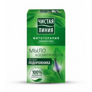 4600702050868 — Мыло косметическое, Экстракт Подорожника, "Чистая линия", 80 г