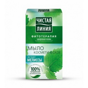 4600702050875 — Мыло косметическое, Экстракт Мелиссы, "Чистая линия", 80 г