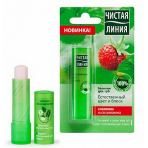 4600702083620 — Бальзам для губ ЧИСТАЯ ЛИНИЯ Природний колір і блиск суниця 4г