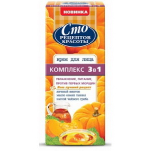 4600702091151 — Крем для лица "комплекс 3 в 1"сто рецептов красоты