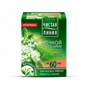 4600702091212 — Чистая линия крем ночной для лица /бан./ 45мл 60+ таволга и калина