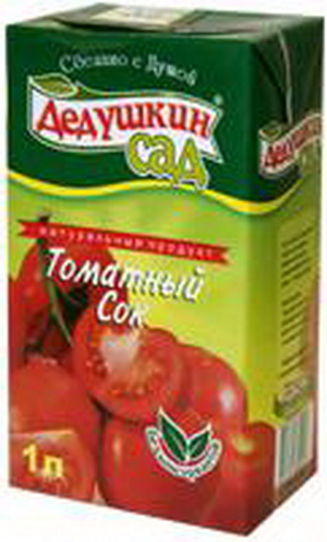 4601075350227 — Сок томатный "Дедушкин сад", 1л