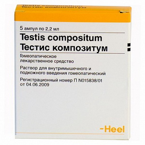 4601654000598 — Тестис Композитум, раствор для инъекций 2,2мл 5шт