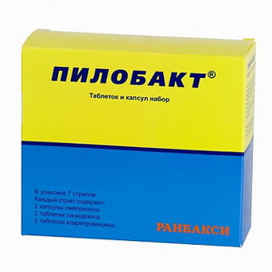 4601764001379 — Пилобакт, набор: таблетки/капсулы 7шт