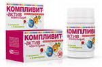 4601808007763 — Компливит, актив жевательные таблетки для детей, вкус вишня 30 шт