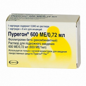 4601910000669 — Пурегон, картридж 600 МЕ 0.72 мл