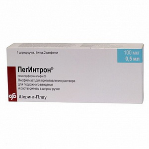 4602210001707 — Пегинтрон, лиофилизат+шприц-ручка 100мкг 1шт