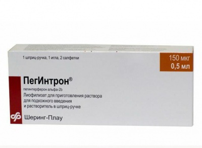4602210001721 — Пегинтрон, лиофилизат+шприц-ручка 150мкг 1шт