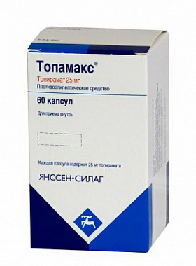 4602243001613 — Топамакс, капсулы 25Мг 60 шт