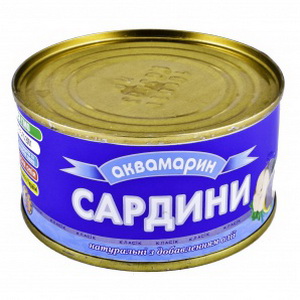 4602271002477 — Сардины "Аквамарин" натуральные с добавлением масла 240г
