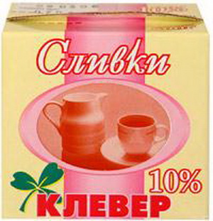 4602547000022 - Сливки "Клевер" 10%, 500г