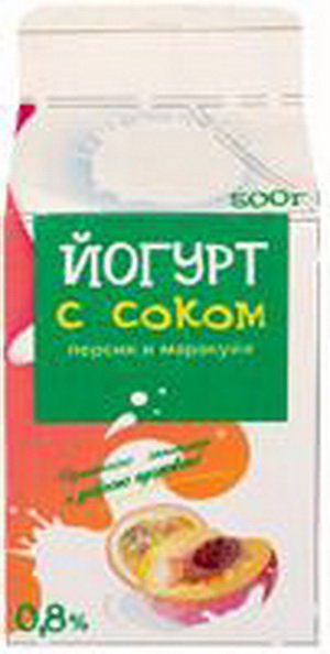 4602547001258 — Йогурт с соком Milkydreams (персик и маракуйя) 0,8%, 500 г. 
