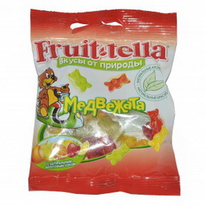 4602606004640 — Жевательные конфеты "Fruit-tella" с фруктовым соком Медвежата 30г