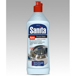 4602984004492 — Средство чистящее универсальное "Sanita", аромат "Natural fresh". Ультра блеск, с микрогранулами, 600г