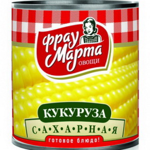 4603406001143 — Кукуруза сахарная "Фрау Марта" (высший сорт), 310 г. 