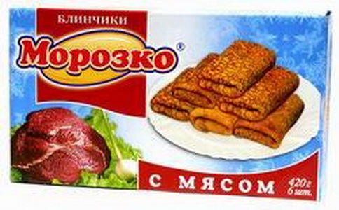 4603421100029 - Блинчики "Морозко" с мясом, 420 г (6 шт.)