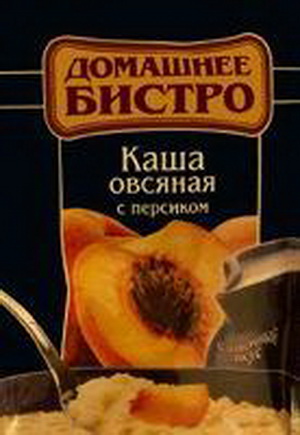 4603552001387 — Каша овсяная сливки персик 49гр /Домашнее бистро/