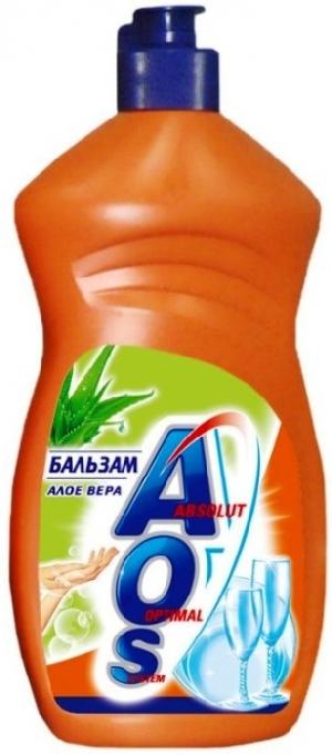 4604049012442 — Средство для мытья посуды жидкое "AOS" AQUA, Алоэ Вера, 500 г