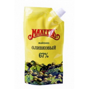 4604248002411 — Высококалорийный майонез "Оливковый" "МАХЕЕВЪ", 55% 210 г. 