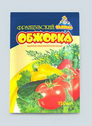 4604307001928 — Майонез «Обжорка» Французский, пакетик 125 г