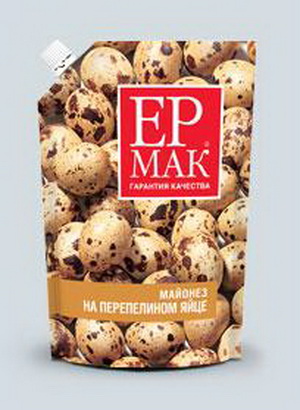 4604307002079 — Майонез «Ермак» С перепелиными яйцами, дой-пак с дозатором 420 г 