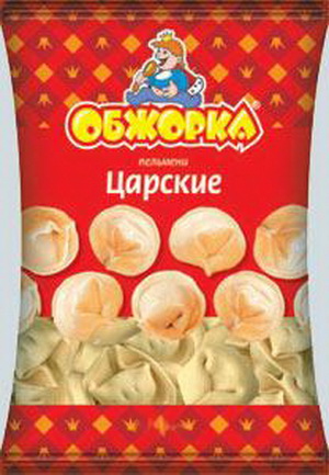 4604307002451 — Пельмени «Обжорка» Царские (новая упаковка), пакет п/пропилен 800 г