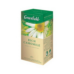 4605246004322 — Чай травяной со вкусом и ароматом яблока и корицы Rich Camomile "Greenfield", 37,5г (25 пакетиков по 1,5г)