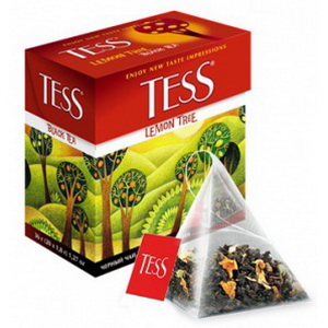 4605246007866 — Чай черный байховый цейлонский "TESS" Lemon tree (лимон, апельсин), 36г. (20 пакетиков-пирамидок по 1,8г) 